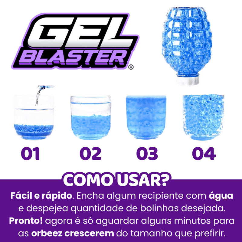 Lançador de Bolinhas de Gel Elétrico Gelblaster® Baixinhos - Ganhe 500 Orbeez (BRINDE EXCLUSIVO)